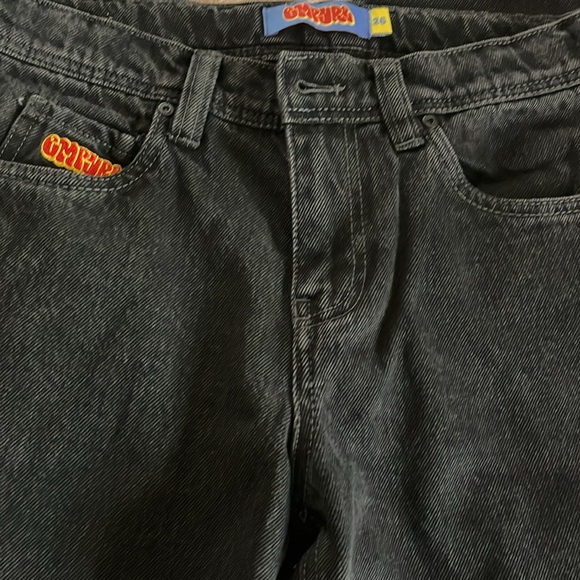 Empyre Jeans Womens 26 black Straight Baggy Loose Dark Denim - Picture 7 of 8